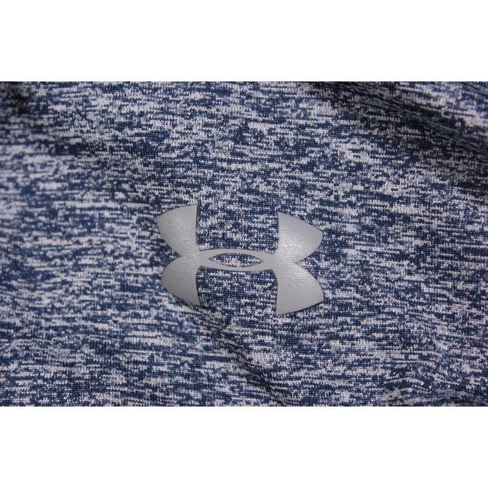 Under Armour Mens HeatGear Loose Fit Heather Blue 1/4 Zip Pullover Lightweight L - Picture 9 of 10